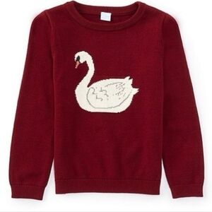 Edgehill Collection Swan Knit Sweater Burgundy 6 6X Ballet Fall Winter Photos